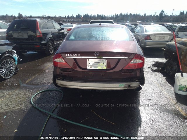 WDDDJ72X07A111997 - 2007 MERCEDES-BENZ CLS 550 BURGUNDY photo 6