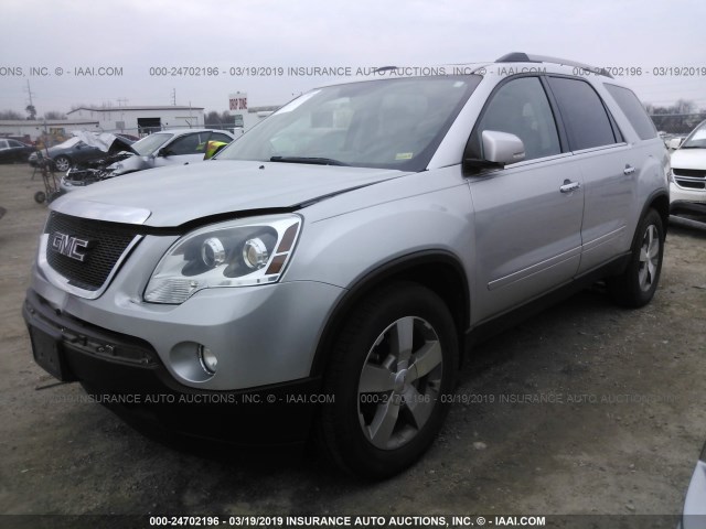 1GKKVRED5BJ116550 - 2011 GMC ACADIA SLT-1 SILVER photo 2