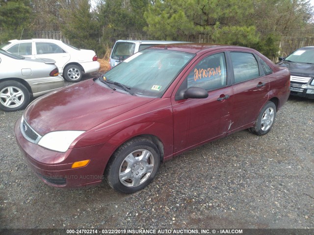 1FAFP34N07W156064 - 2007 FORD FOCUS ZX4/S/SE/SES RED photo 2