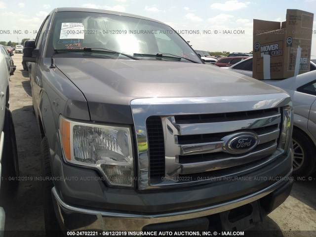 1FTEX1C84AKE59160 - 2010 FORD F150 SUPER CAB GRAY photo 1