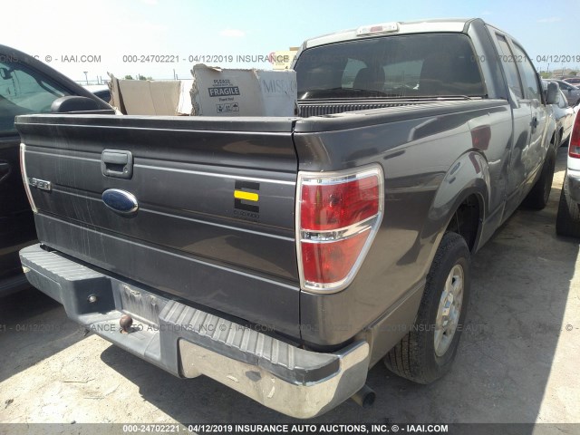 1FTEX1C84AKE59160 - 2010 FORD F150 SUPER CAB GRAY photo 4