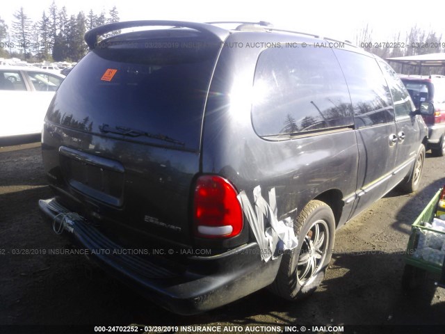 1B4GP44R0YB655623 - 2000 DODGE GRAND CARAVAN SE/SPORT BLACK photo 4