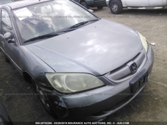 JHMES96674S006368 - 2004 HONDA CIVIC HYBRID GRAY photo 6