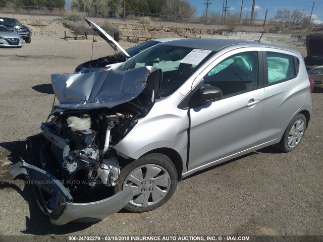 KL8CB6SA1HC820414 - 2017 CHEVROLET SPARK LS SILVER photo 2