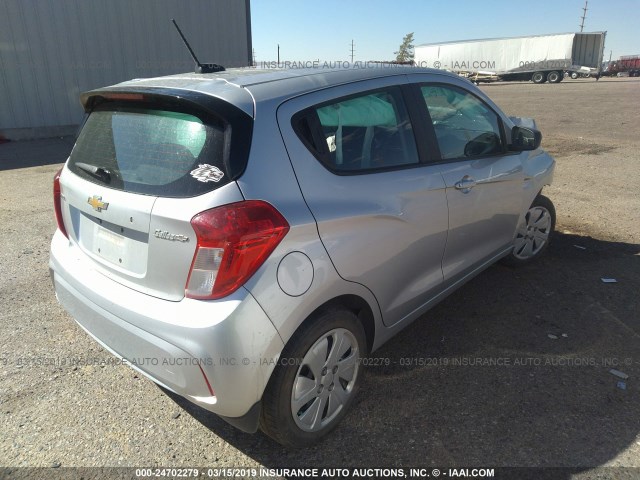 KL8CB6SA1HC820414 - 2017 CHEVROLET SPARK LS SILVER photo 4