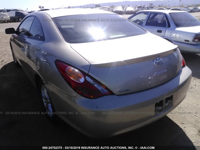 4T1CE30P54U809226 - 2004 TOYOTA CAMRY SOLARA SE/SLE Champagne photo 3