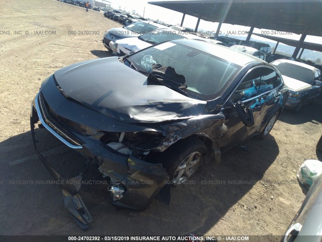 1G1ZB5ST3HF288992 - 2017 CHEVROLET MALIBU LS GRAY photo 2