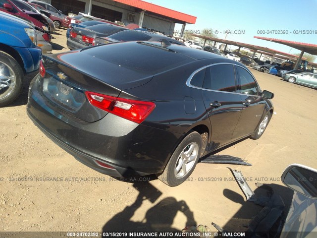 1G1ZB5ST3HF288992 - 2017 CHEVROLET MALIBU LS GRAY photo 4