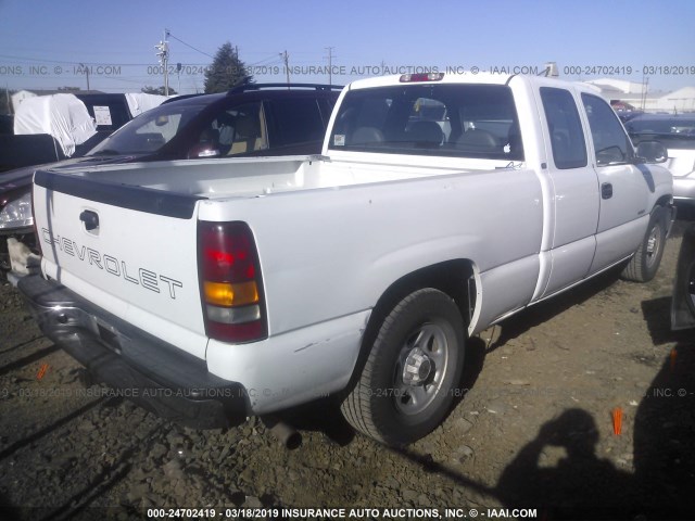 2GCEC19WXX1260267 - 1999 CHEVROLET SILVERADO C1500 WHITE photo 4