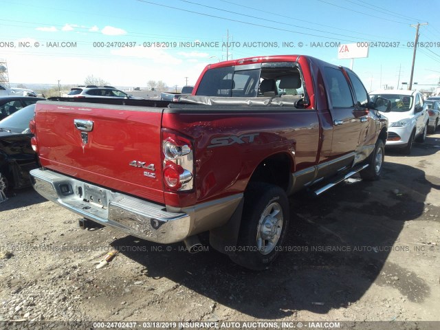 3D7KS29T39G551906 - 2009 DODGE RAM 2500 RED photo 4