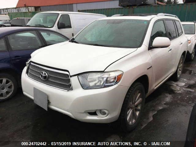 JTEEW44A492027830 - 2009 TOYOTA HIGHLANDER HYBRID LIMITED WHITE photo 2