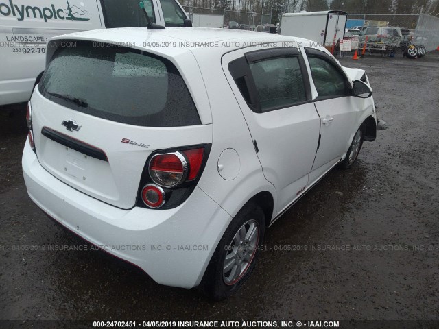 1G1JB6SH3C4118070 - 2012 CHEVROLET SONIC LS WHITE photo 4