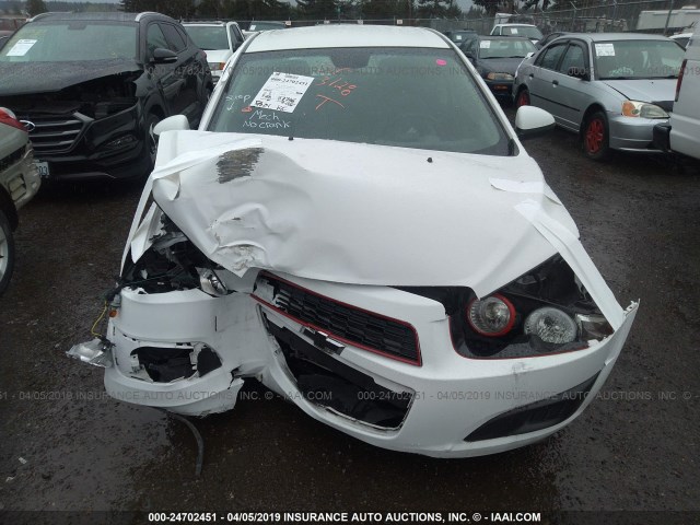 1G1JB6SH3C4118070 - 2012 CHEVROLET SONIC LS WHITE photo 6