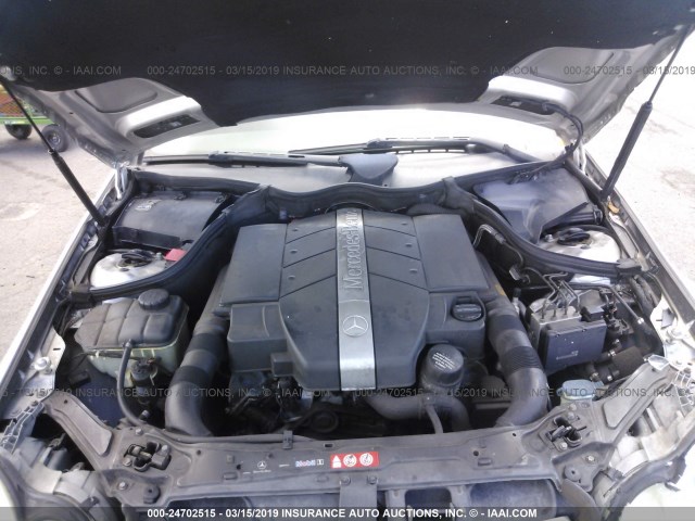 WDBTJ65J85F149466 - 2005 MERCEDES-BENZ CLK 320C SILVER photo 10