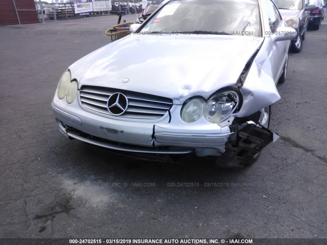 WDBTJ65J85F149466 - 2005 MERCEDES-BENZ CLK 320C SILVER photo 6