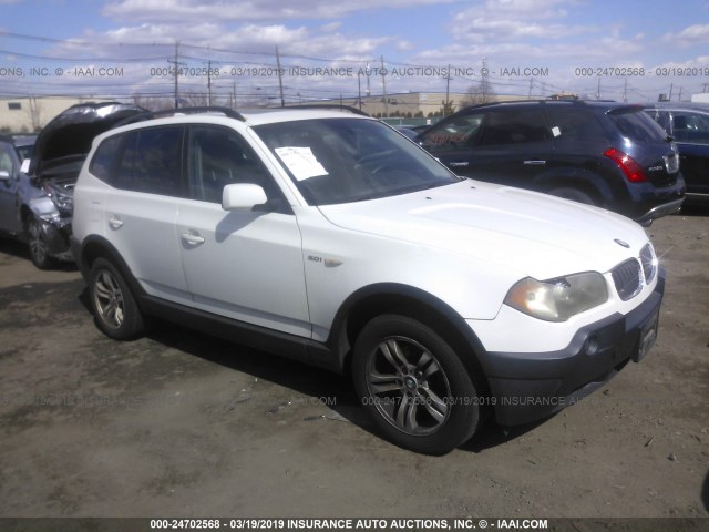 WBXPA93465WD23381 - 2005 BMW X3 3.0I WHITE photo 1