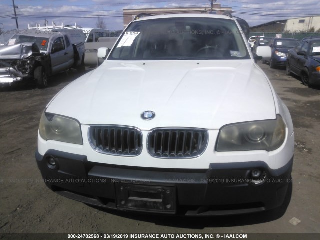 WBXPA93465WD23381 - 2005 BMW X3 3.0I WHITE photo 6