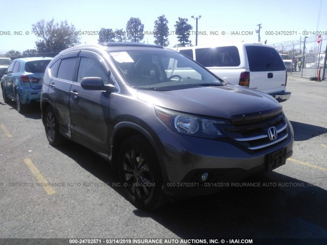 5J6RM3H78CL008522 - 2012 HONDA CR-V EXL BROWN photo 1