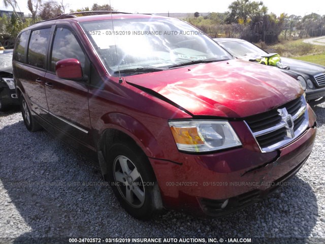 1D8HN54P08B147011 - 2008 DODGE GRAND CARAVAN SXT RED photo 1