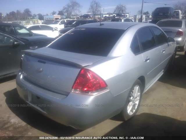 2G1WC5E30D1197790 - 2013 CHEVROLET IMPALA LTZ SILVER photo 4