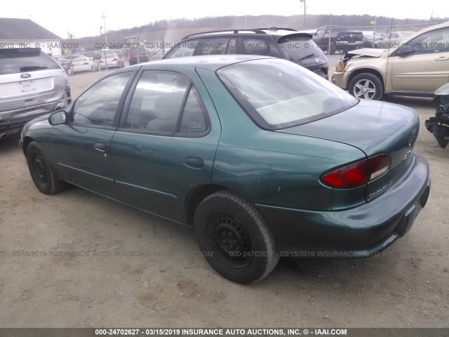 1G1JF5247X7174187 - 1999 CHEVROLET CAVALIER LS GREEN photo 3