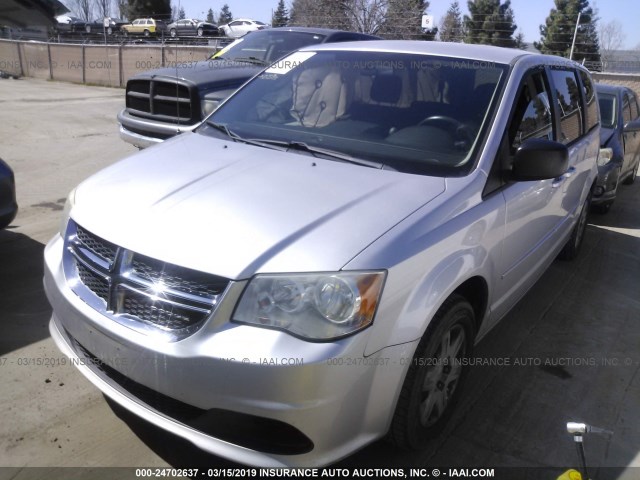 2D4RN4DG6BR765393 - 2011 DODGE GRAND CARAVAN EXPRESS SILVER photo 2