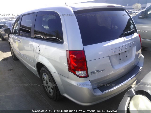 2D4RN4DG6BR765393 - 2011 DODGE GRAND CARAVAN EXPRESS SILVER photo 3