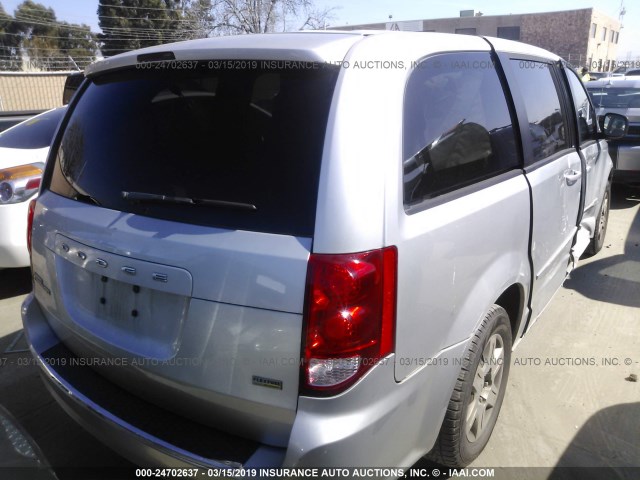 2D4RN4DG6BR765393 - 2011 DODGE GRAND CARAVAN EXPRESS SILVER photo 4