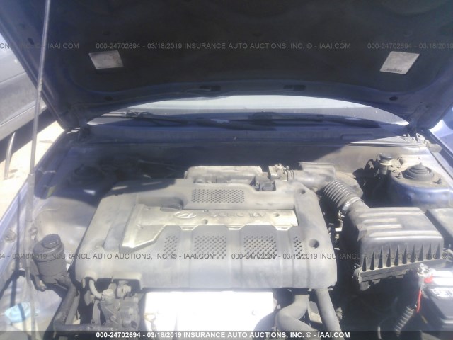 KMHDN55D91U033046 - 2001 HYUNDAI ELANTRA GLS/GT BLUE photo 10