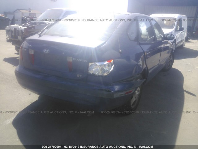 KMHDN55D91U033046 - 2001 HYUNDAI ELANTRA GLS/GT BLUE photo 6