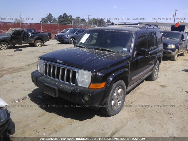 1J8HH58276C283530 - 2006 JEEP COMMANDER LIMITED BLACK photo 2