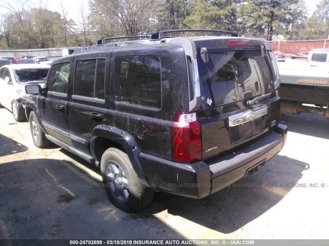 1J8HH58276C283530 - 2006 JEEP COMMANDER LIMITED BLACK photo 3