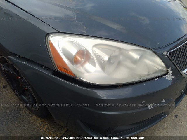 1G2ZK57K094229911 - 2009 PONTIAC G6 GT GRAY photo 6