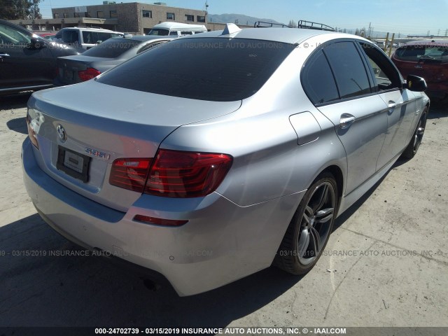 WBA5B1C55ED479090 - 2014 BMW 535 I SILVER photo 4