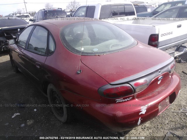 1FAFP52U6WG252215 - 1998 FORD TAURUS LX/SE RED photo 3