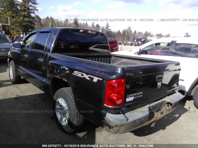 1D7HW28K67S267246 - 2007 DODGE DAKOTA QUAD/ST BLACK photo 3