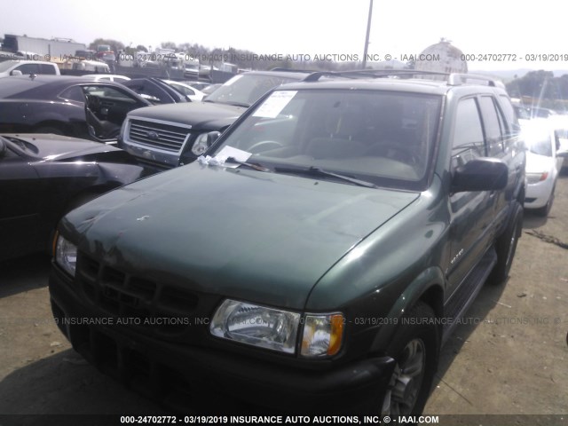 4S2CK58W8Y4341636 - 2000 ISUZU RODEO S/LS/LSE GREEN photo 2