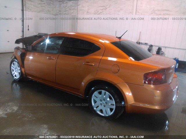 1B3BD4FB3BN608776 - 2011 DODGE AVENGER EXPRESS 橙色 照片 3