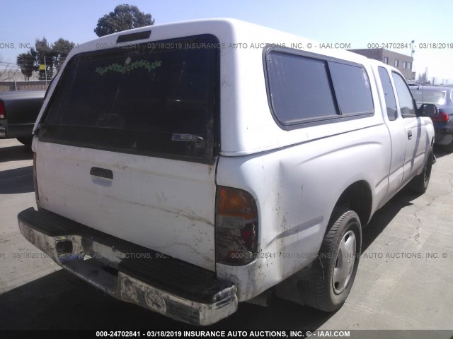 5TEVL52N3YZ716096 - 2000 TOYOTA TACOMA XTRACAB WHITE photo 4