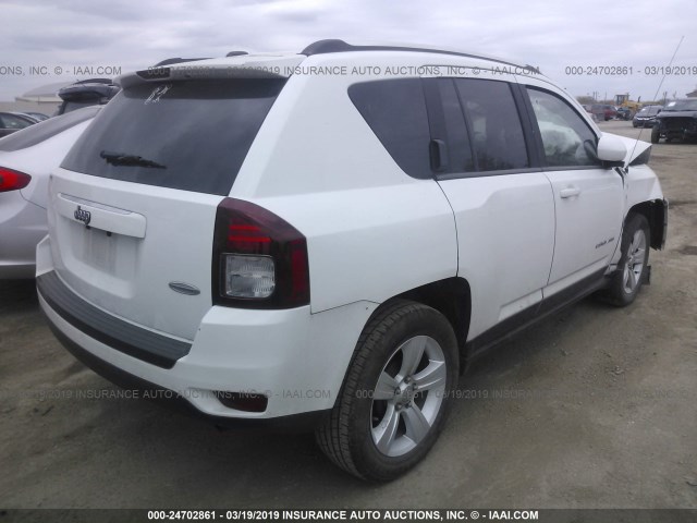 1C4NJCEAXED650511 - 2014 JEEP COMPASS LATITUDE WHITE photo 4