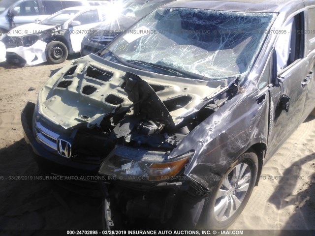 5FNRL5H67FB018056 - 2015 HONDA ODYSSEY EXL SILVER photo 6