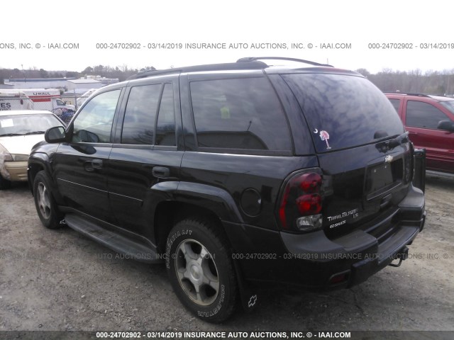 1GNDT13S672141902 - 2007 CHEVROLET TRAILBLAZER LS/LT BLACK photo 3