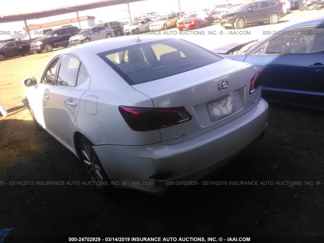 JTHBK262192088404 - 2009 LEXUS IS 250 WHITE photo 3