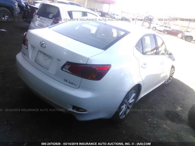 JTHBK262192088404 - 2009 LEXUS IS 250 WHITE photo 4