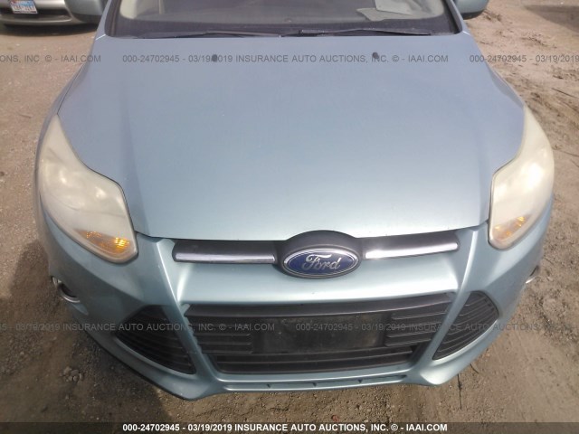 1FAHP3F25CL142300 - 2012 FORD FOCUS SE BLUE photo 6