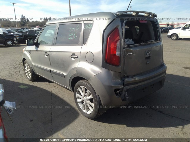 KNDJT2A69C7366058 - 2012 KIA SOUL +/!/SPORT GRAY photo 3