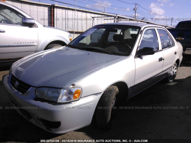 2T1BR12EX2C562364 - 2002 TOYOTA COROLLA CE/LE/S SILVER photo 2