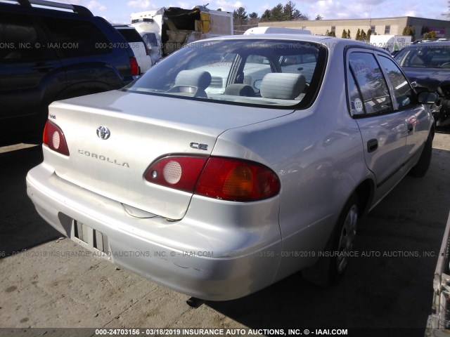 2T1BR12EX2C562364 - 2002 TOYOTA COROLLA CE/LE/S SILVER photo 4