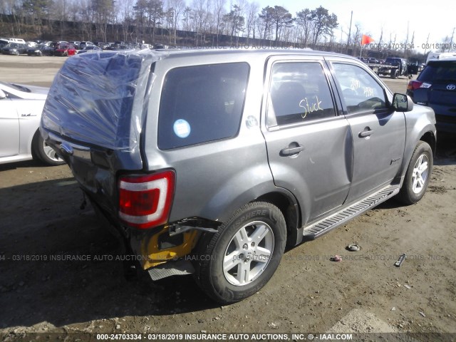 1FMCU4K3XAKA35744 - 2010 FORD ESCAPE HYBRID GRAY photo 4