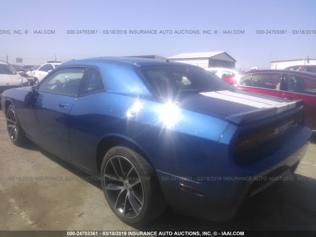 2B3CJ4DV9AH219593 - 2010 DODGE CHALLENGER SE BLUE photo 3